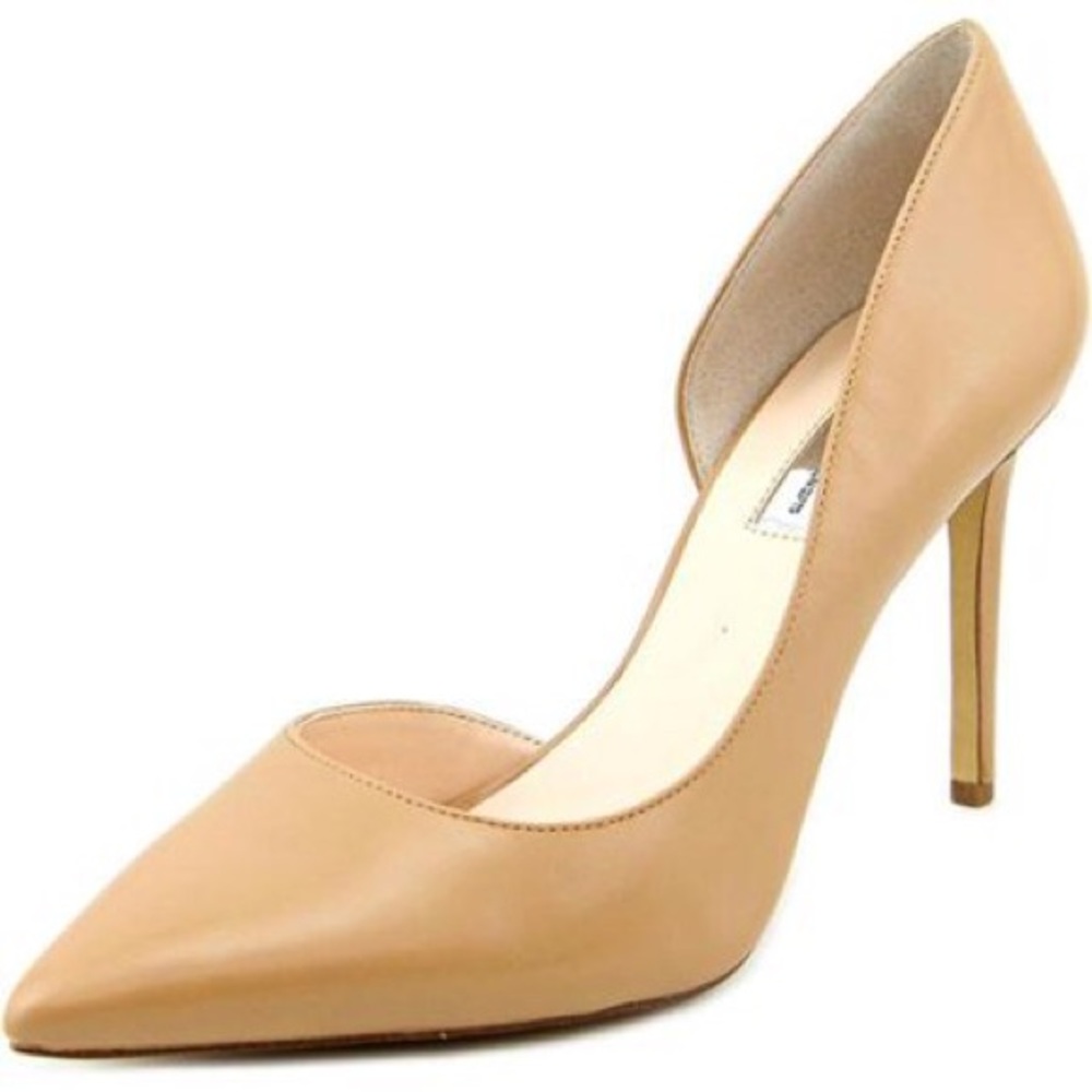 INC nude leather d’orsay pumps